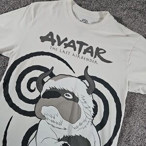 Nickelodeon Avatar The Last Airbender T-Shirt Mens Medium Cream Appa Graphic